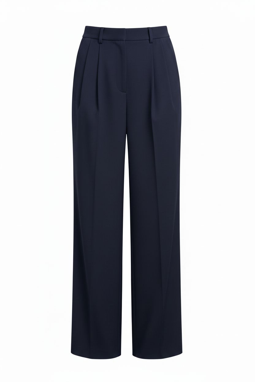 Two Pleats Straight Trousers