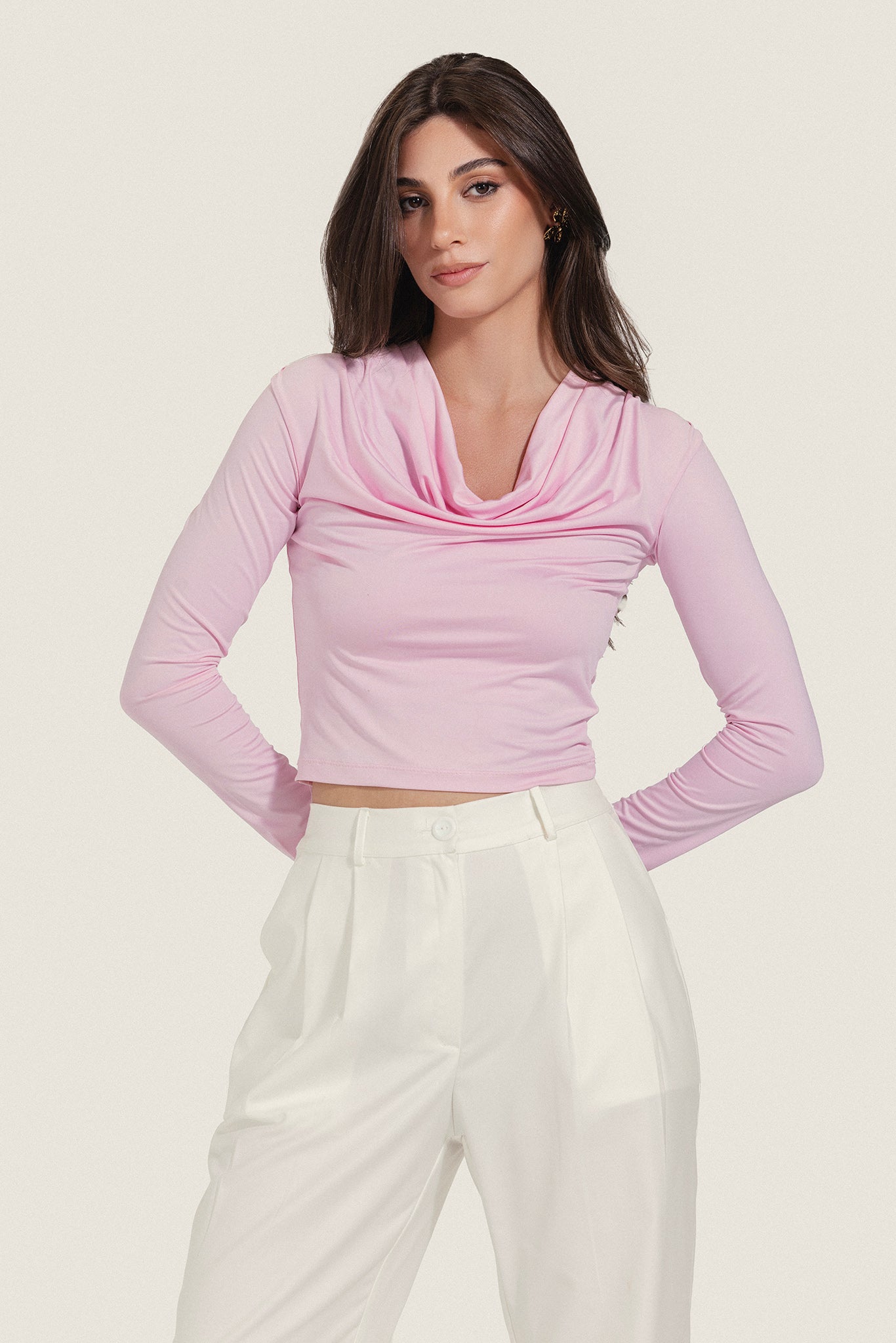 Long Sleeve Draped Top