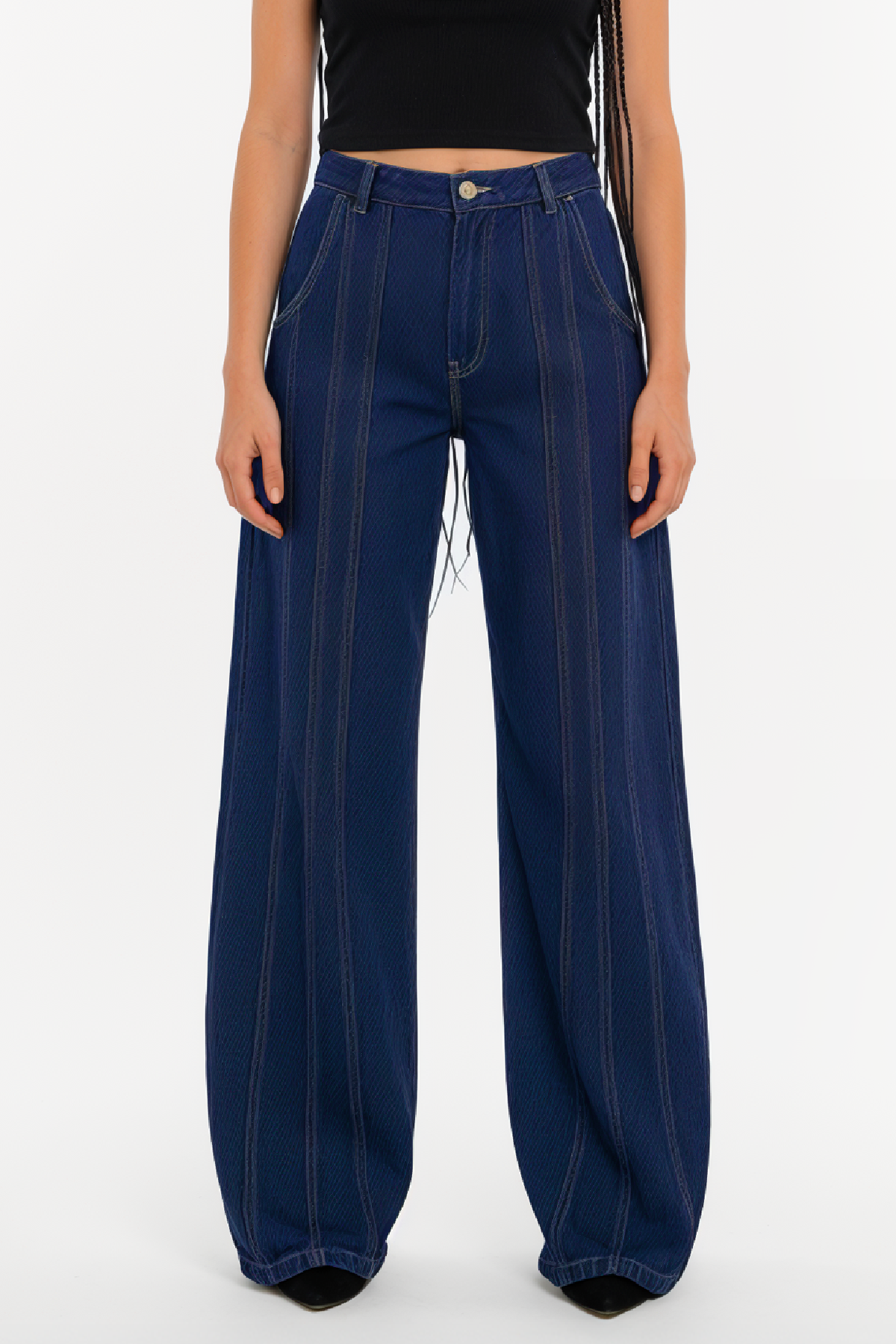 Lined Straight Denim Jeans