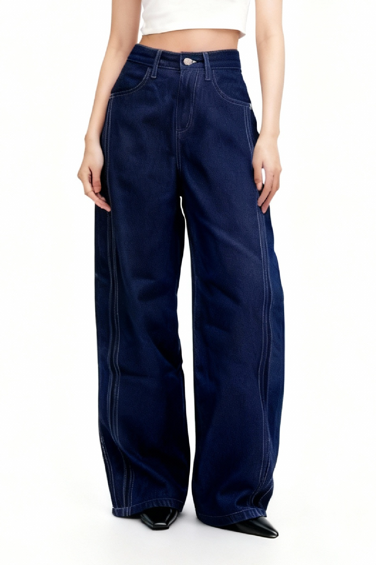 Lined Balloon Denim Jeans