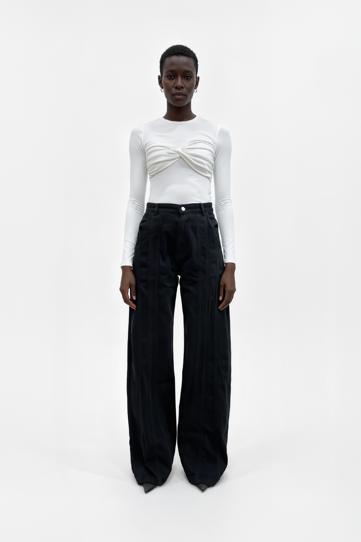 Lined Straight Denim Jeans