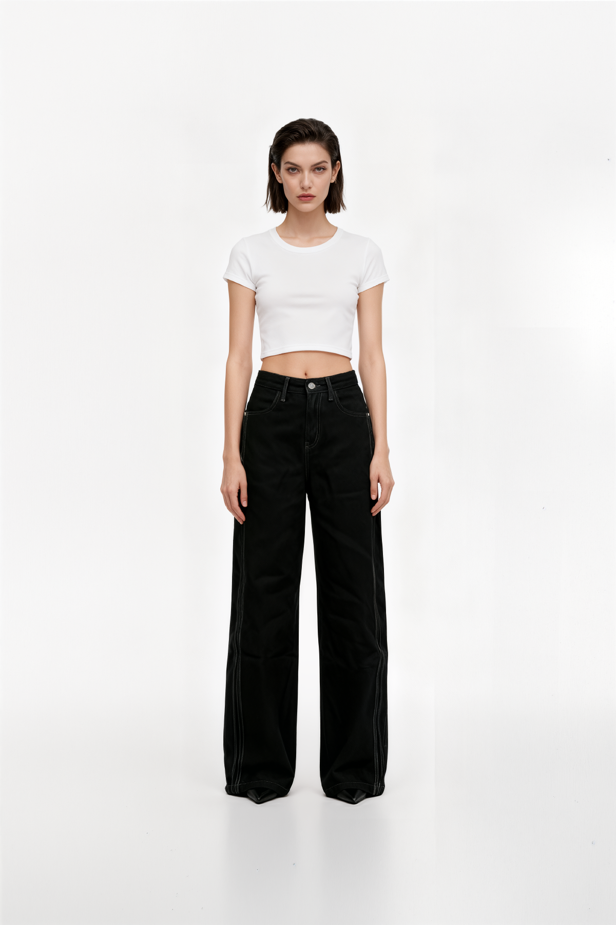 Lined Balloon Denim Jeans