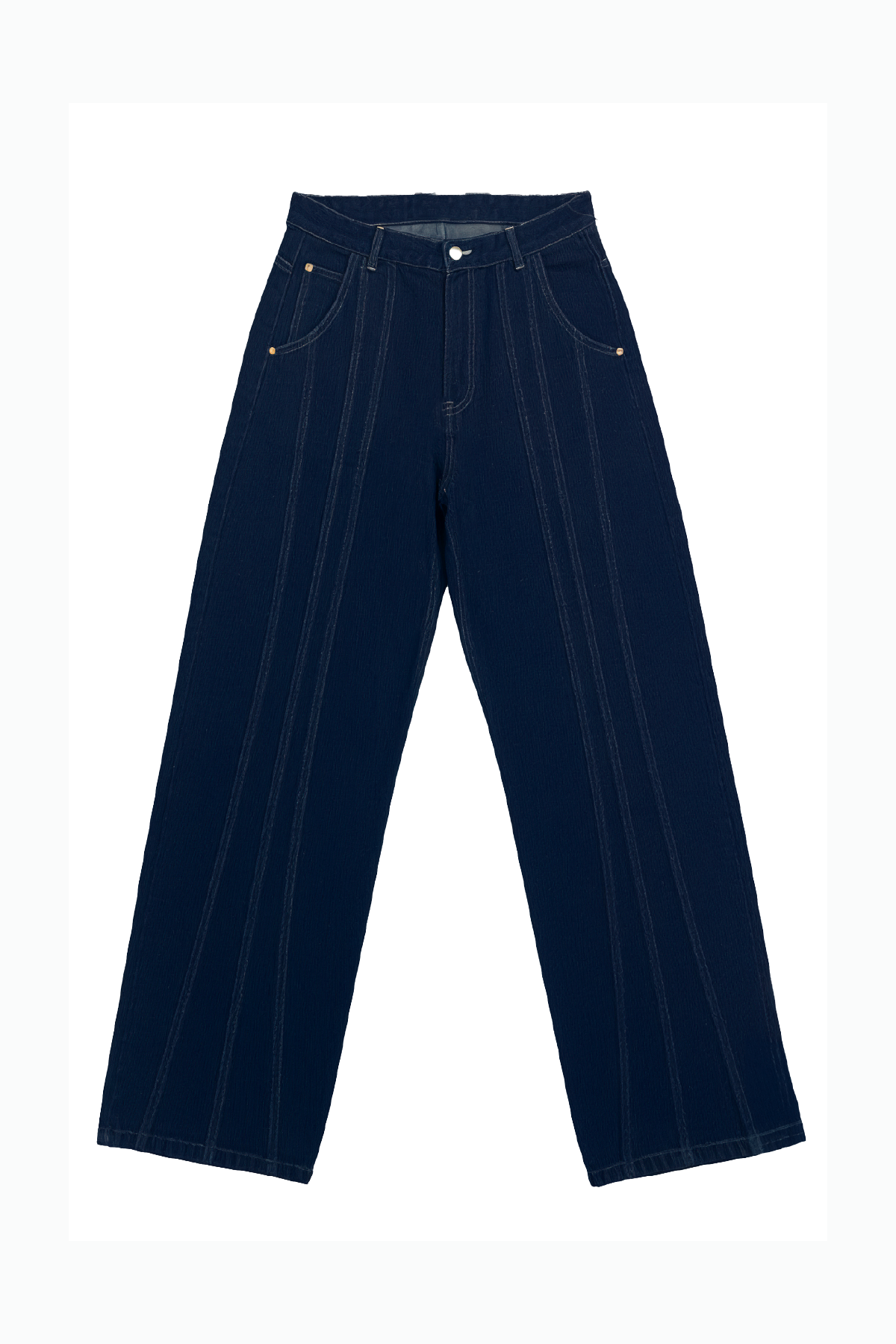 Lined Straight Denim Jeans