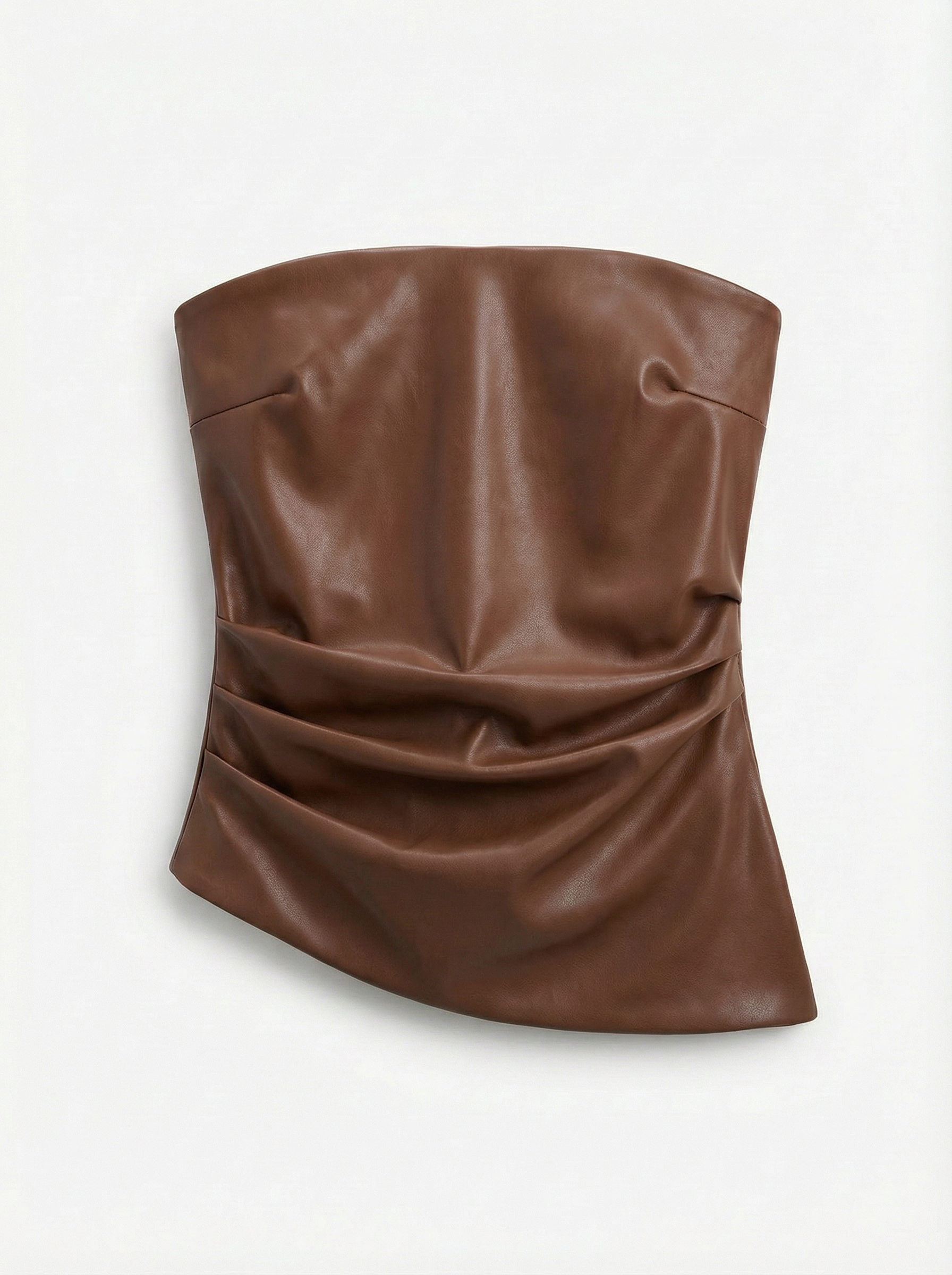 Leather Asymmetrical Top
