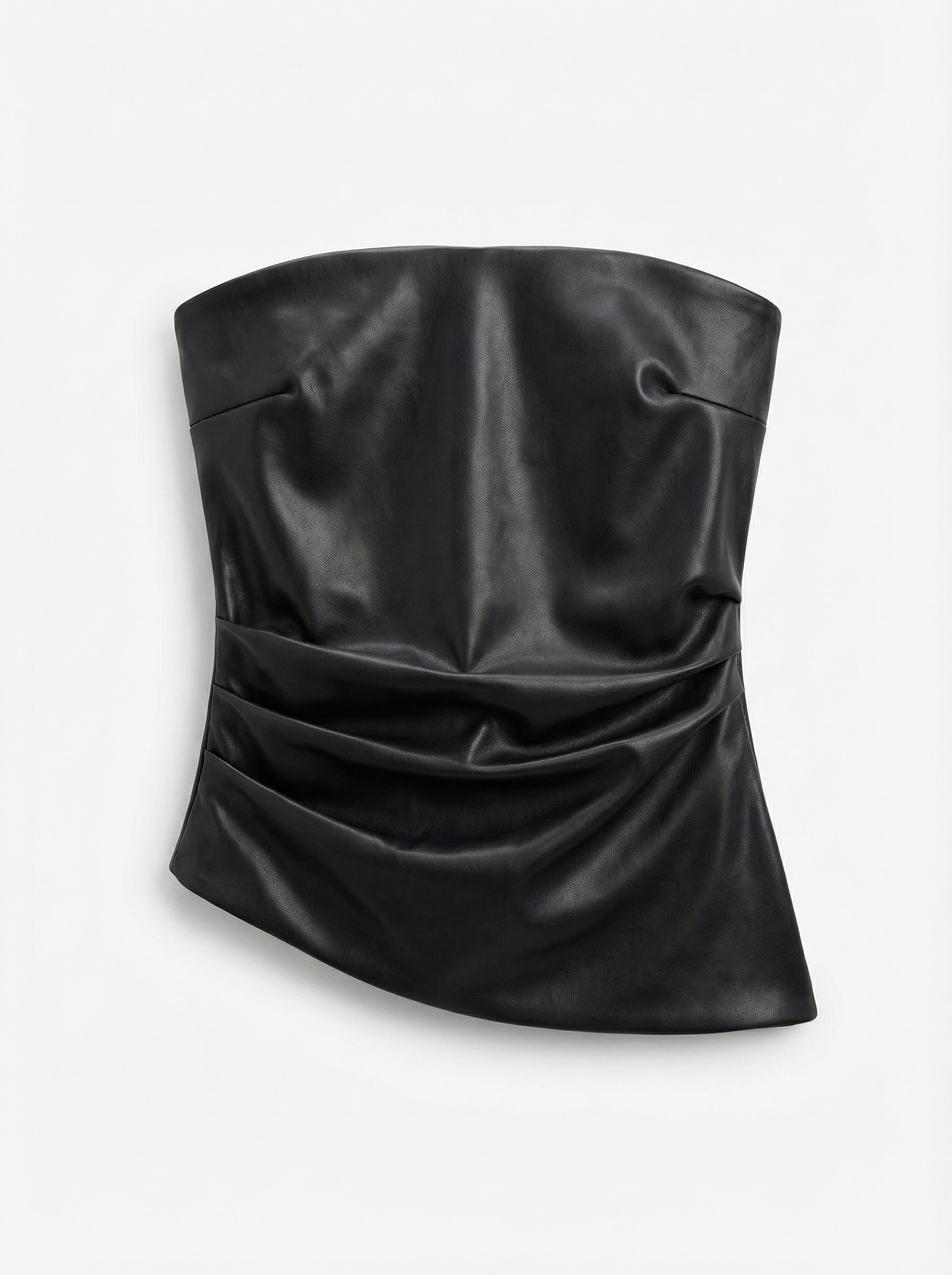 Leather Asymmetrical Top