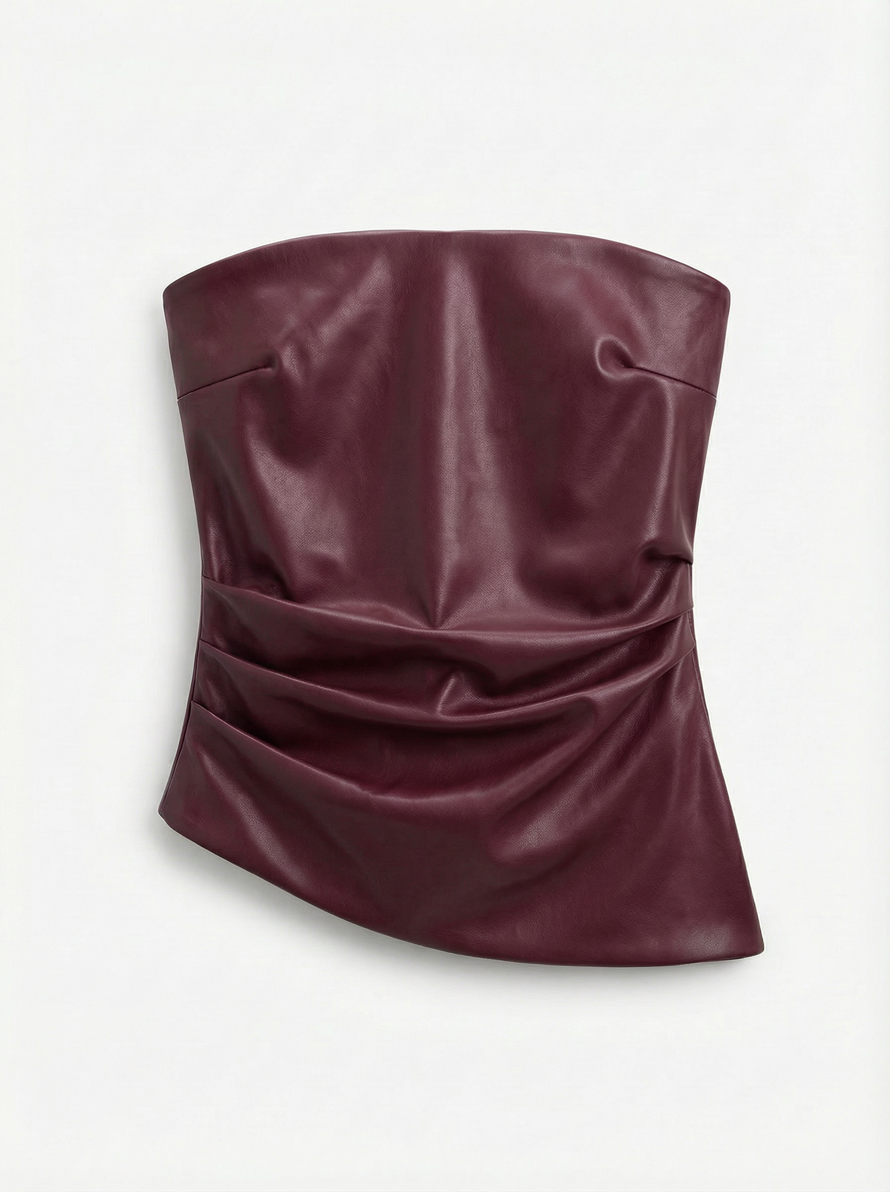 Leather Asymmetrical Top
