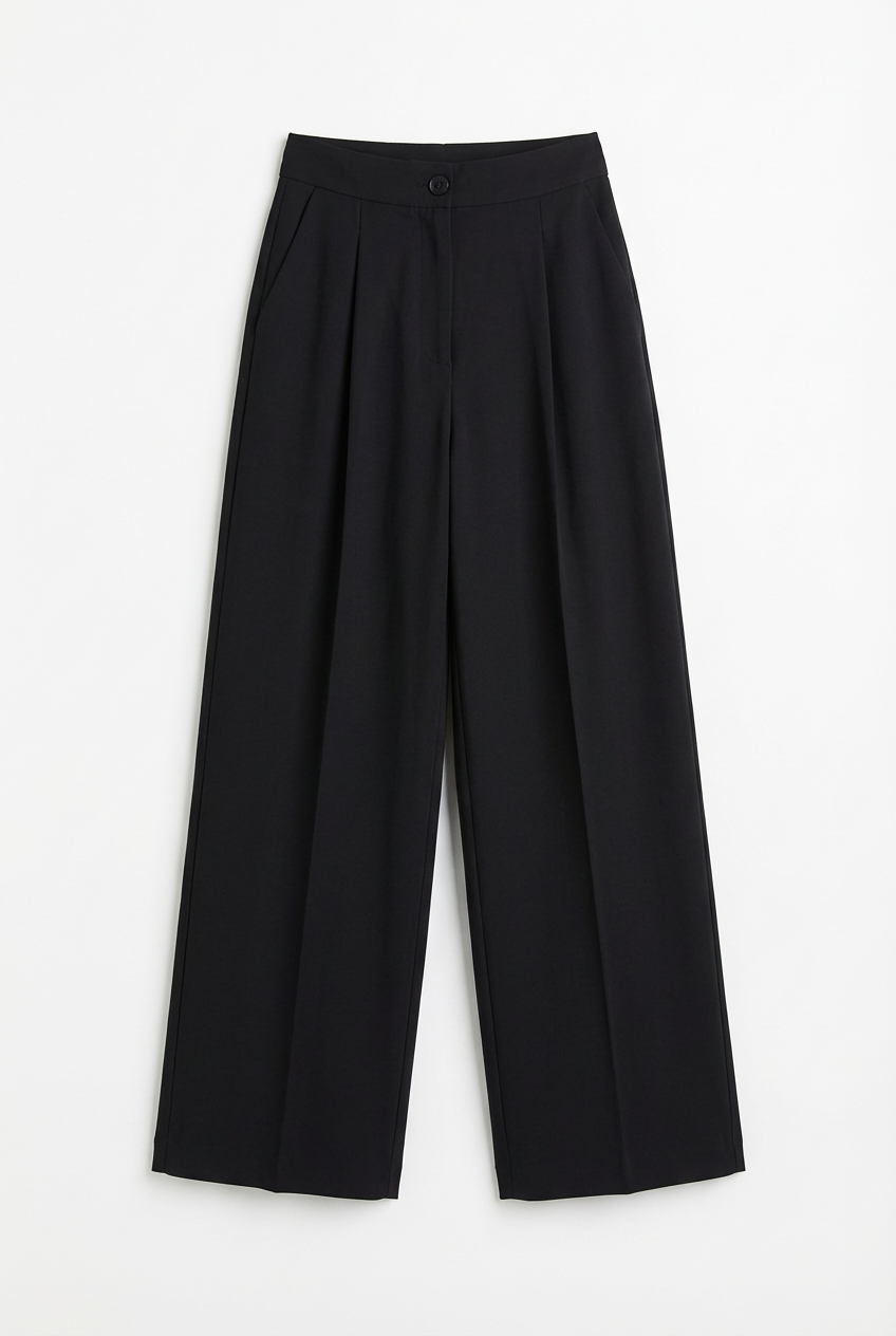 One Pleats Straight Trousers
