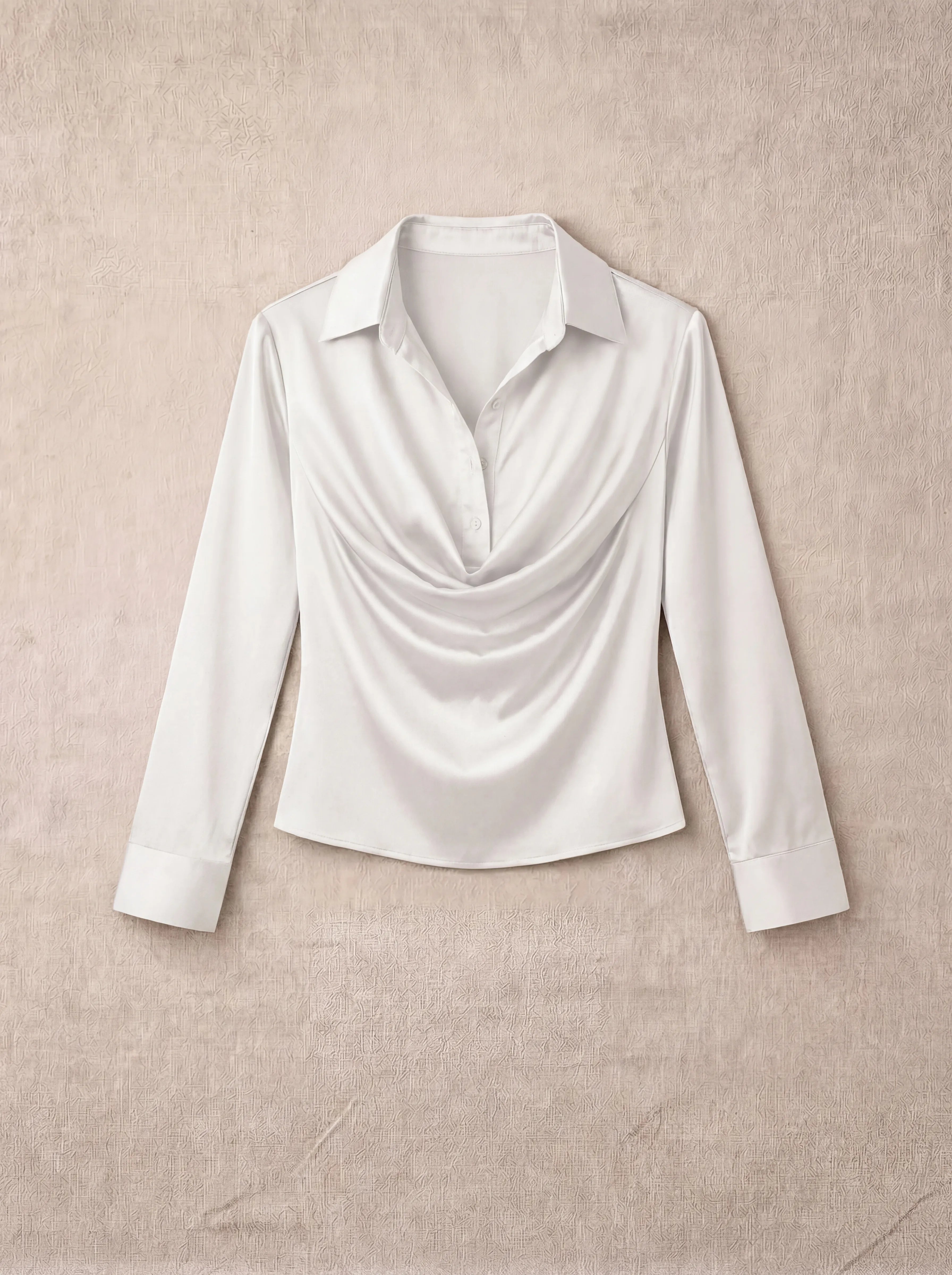 Draped Satin Blouse