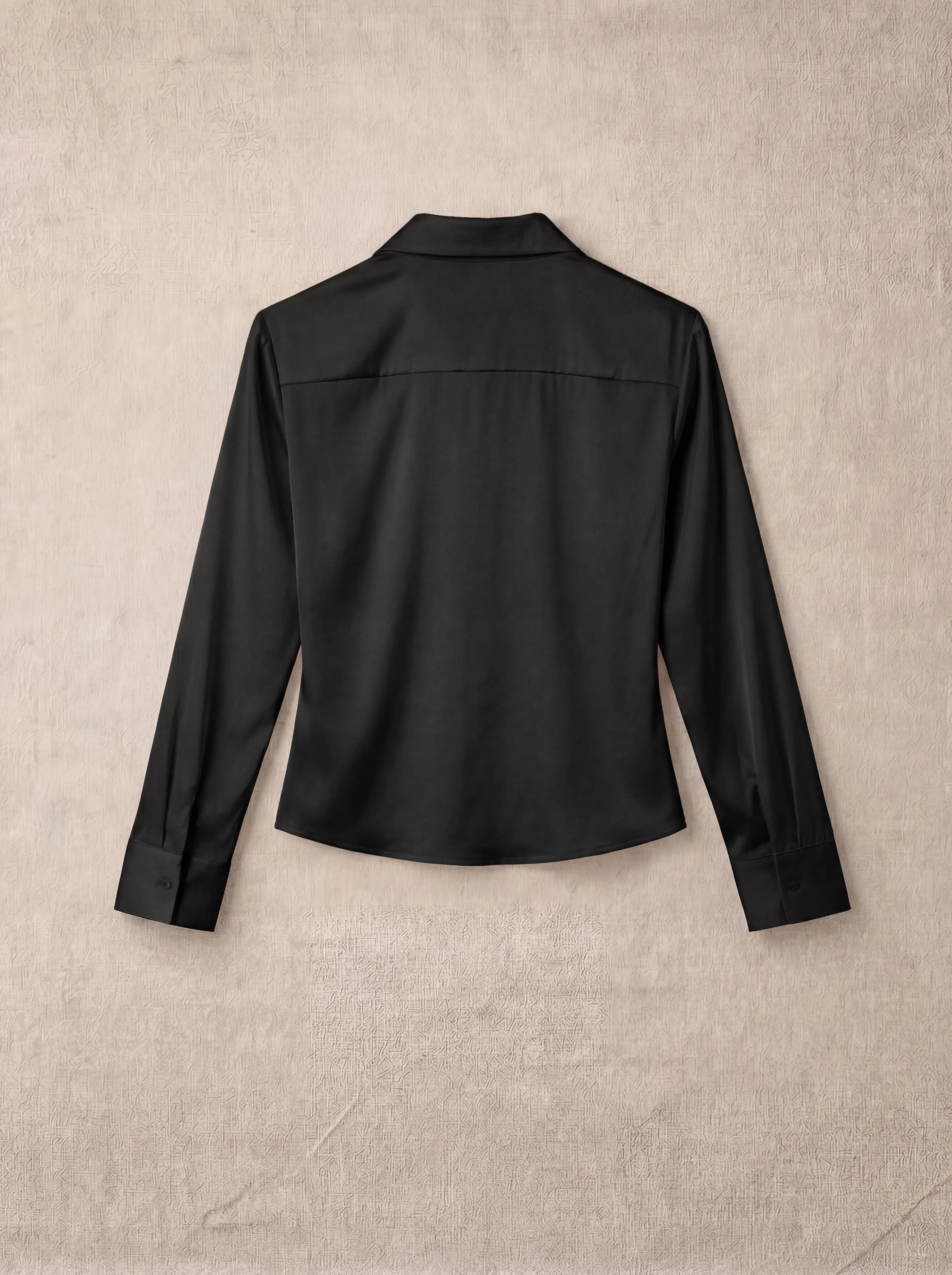 Draped Satin Blouse