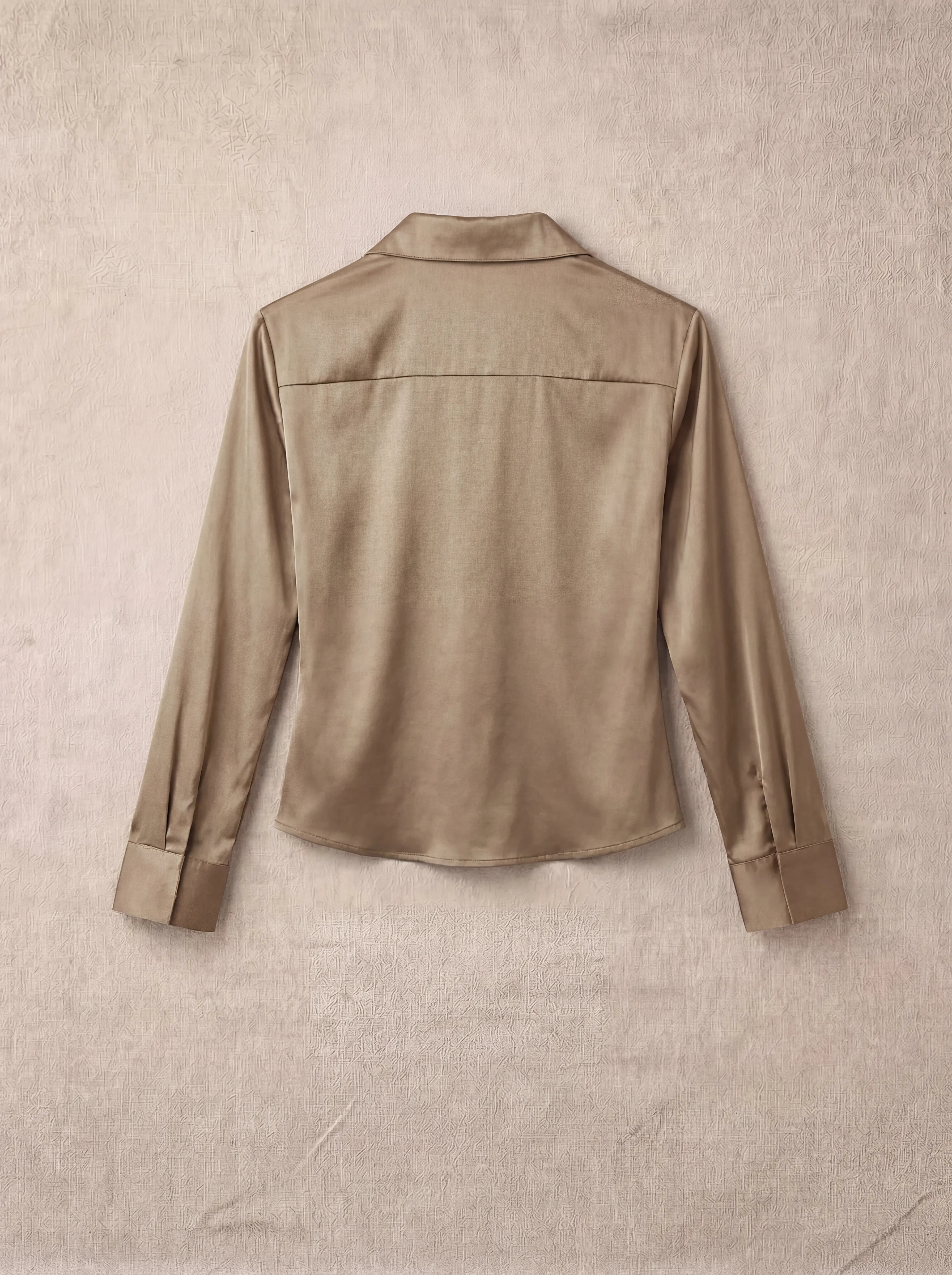 Draped Satin Blouse