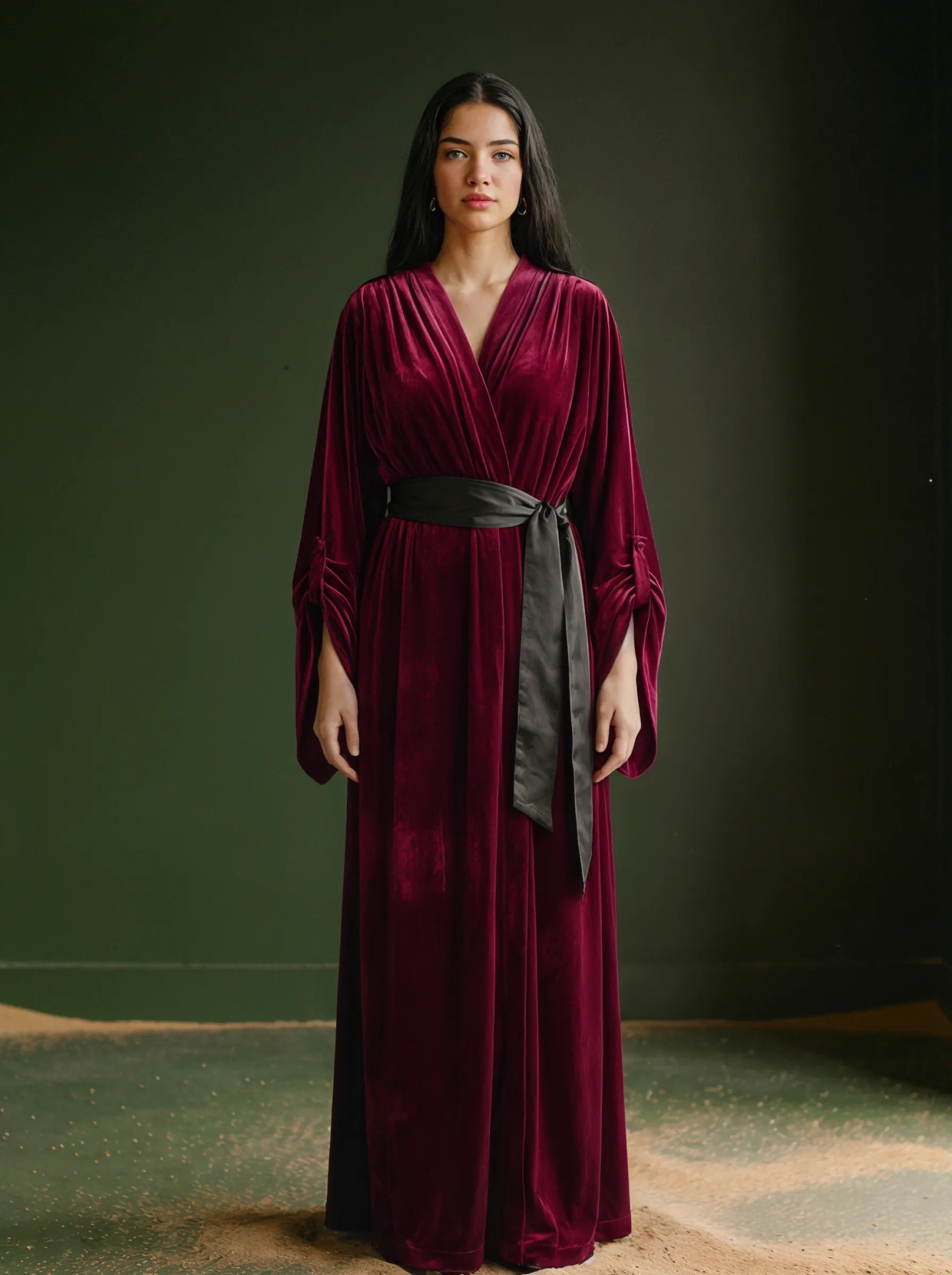 Velvet Draping Kaftan