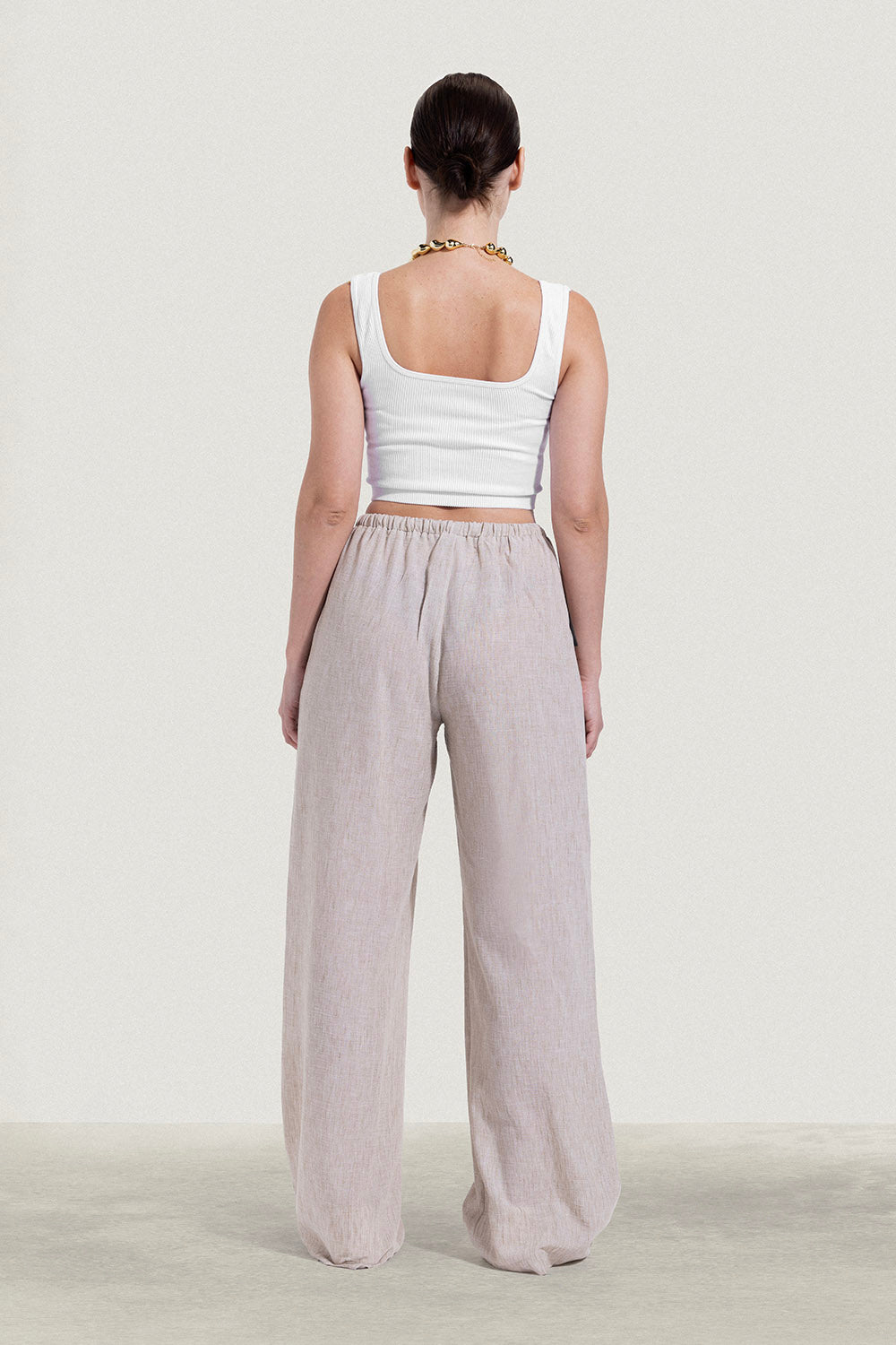 Linen Trouser With Robe