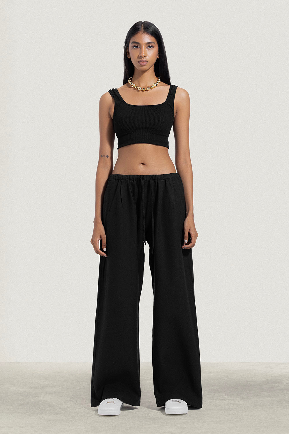 Linen Trouser With Robe