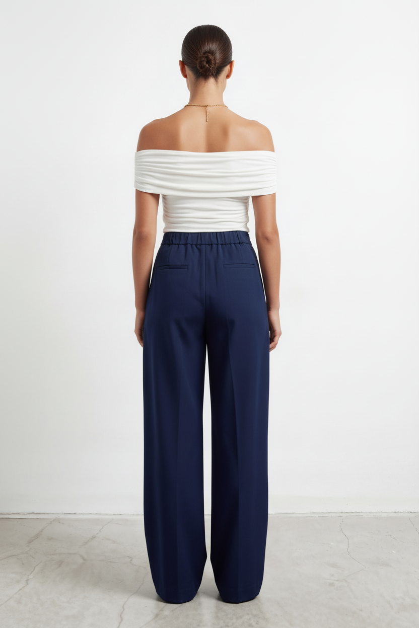 Two Pleats Straight Trousers