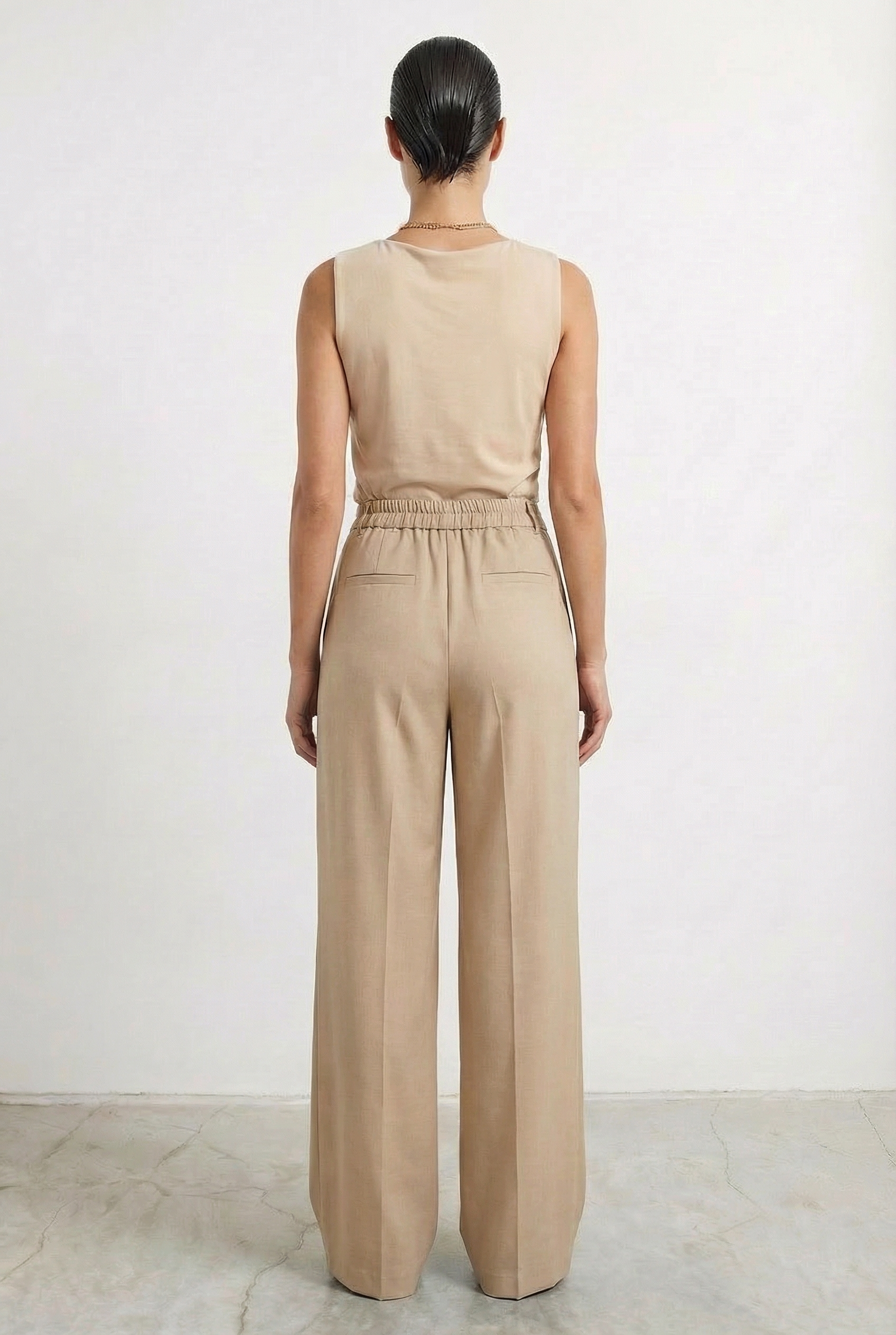 One Pleats Straight Trousers