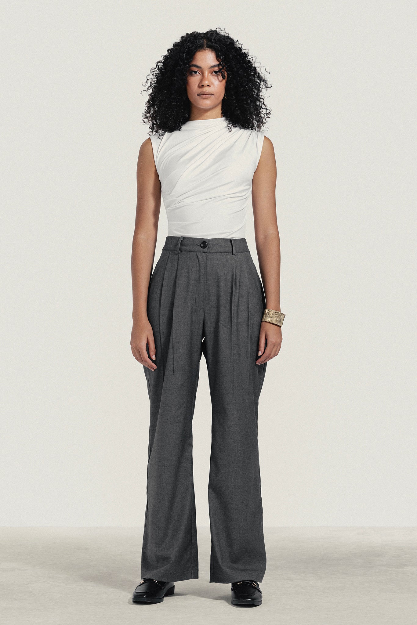 Sleeveless Draped Top