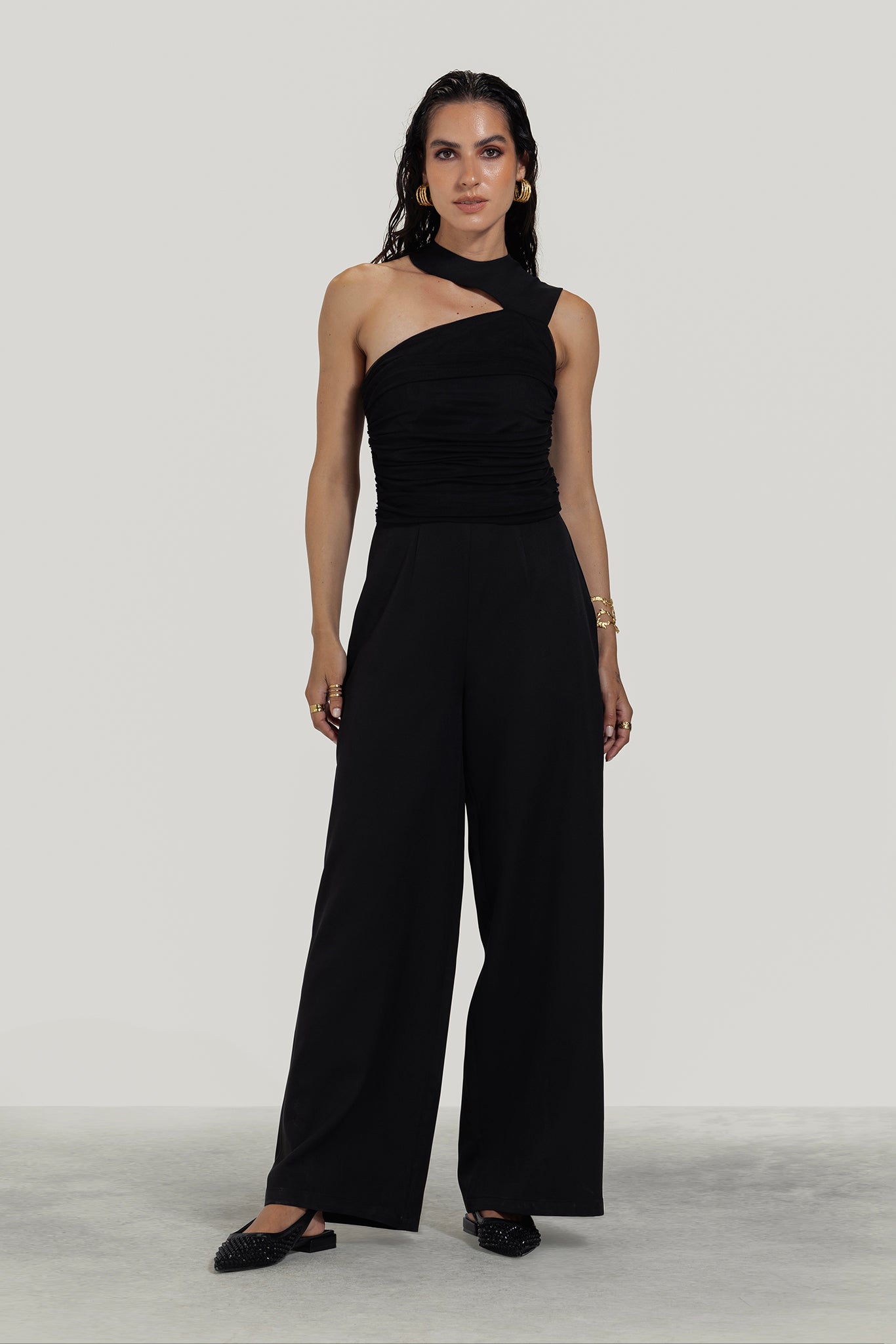 One Shoulder Jumpsuit