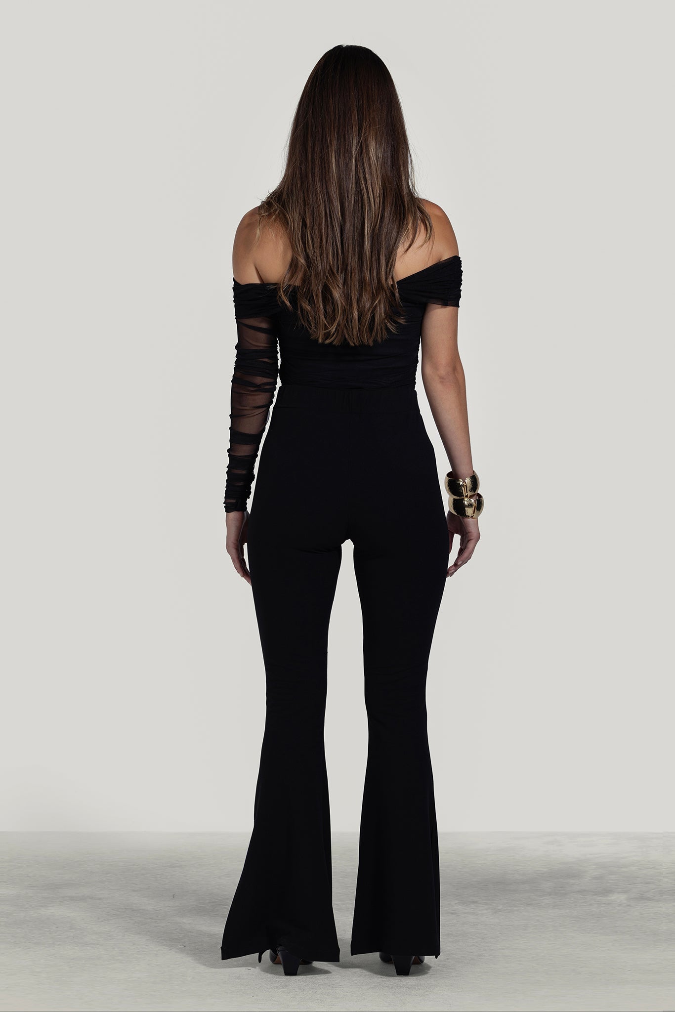 Off Shoulder Mesh Top