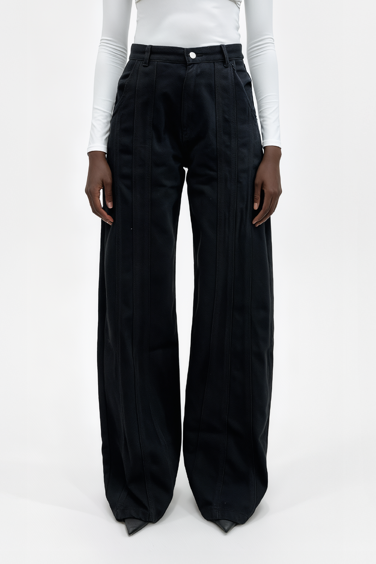 Lined Straight Denim Jeans