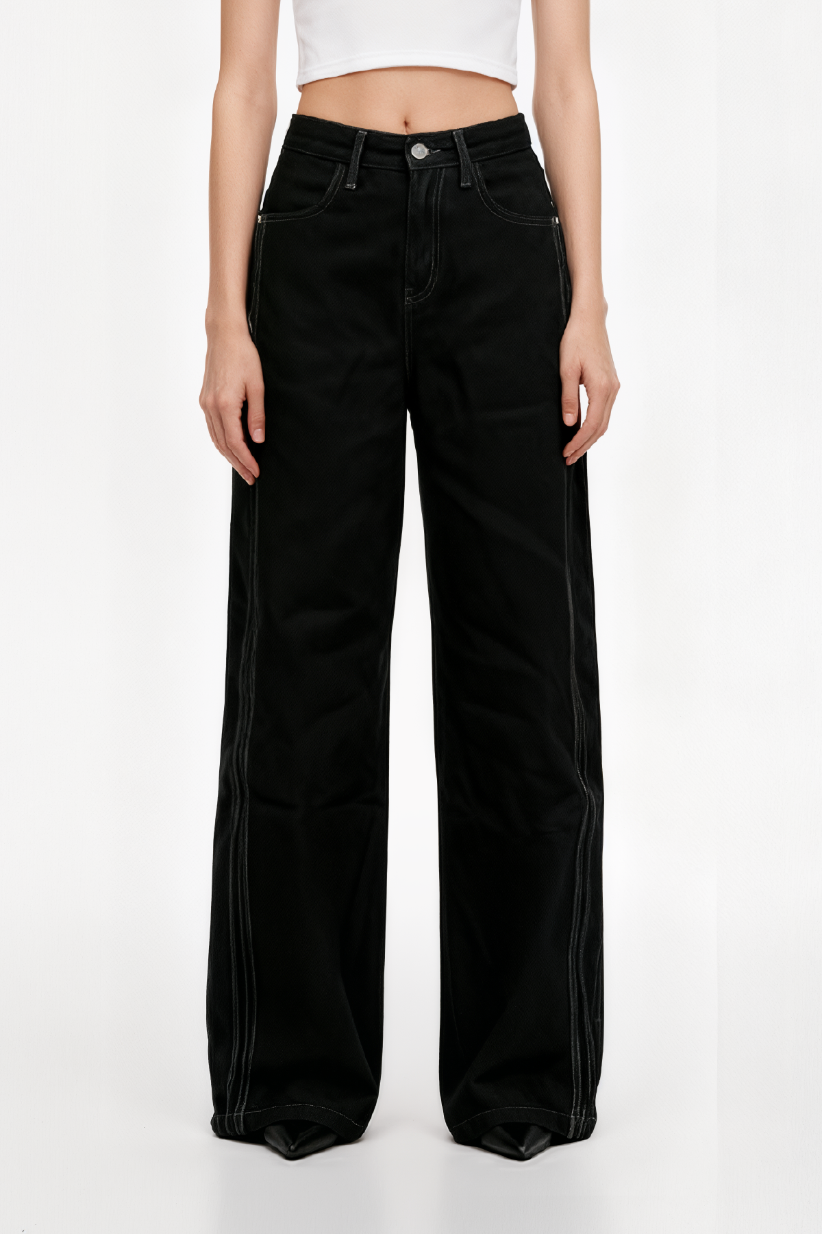 Lined Balloon Denim Jeans