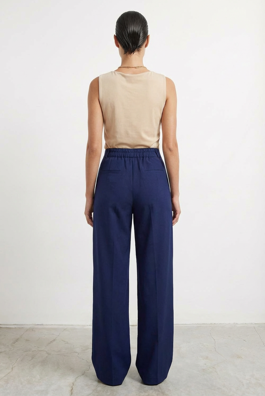 One Pleats Straight Trousers