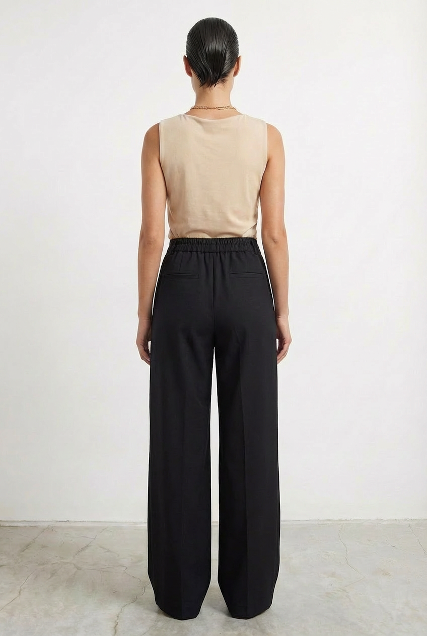 One Pleats Straight Trousers