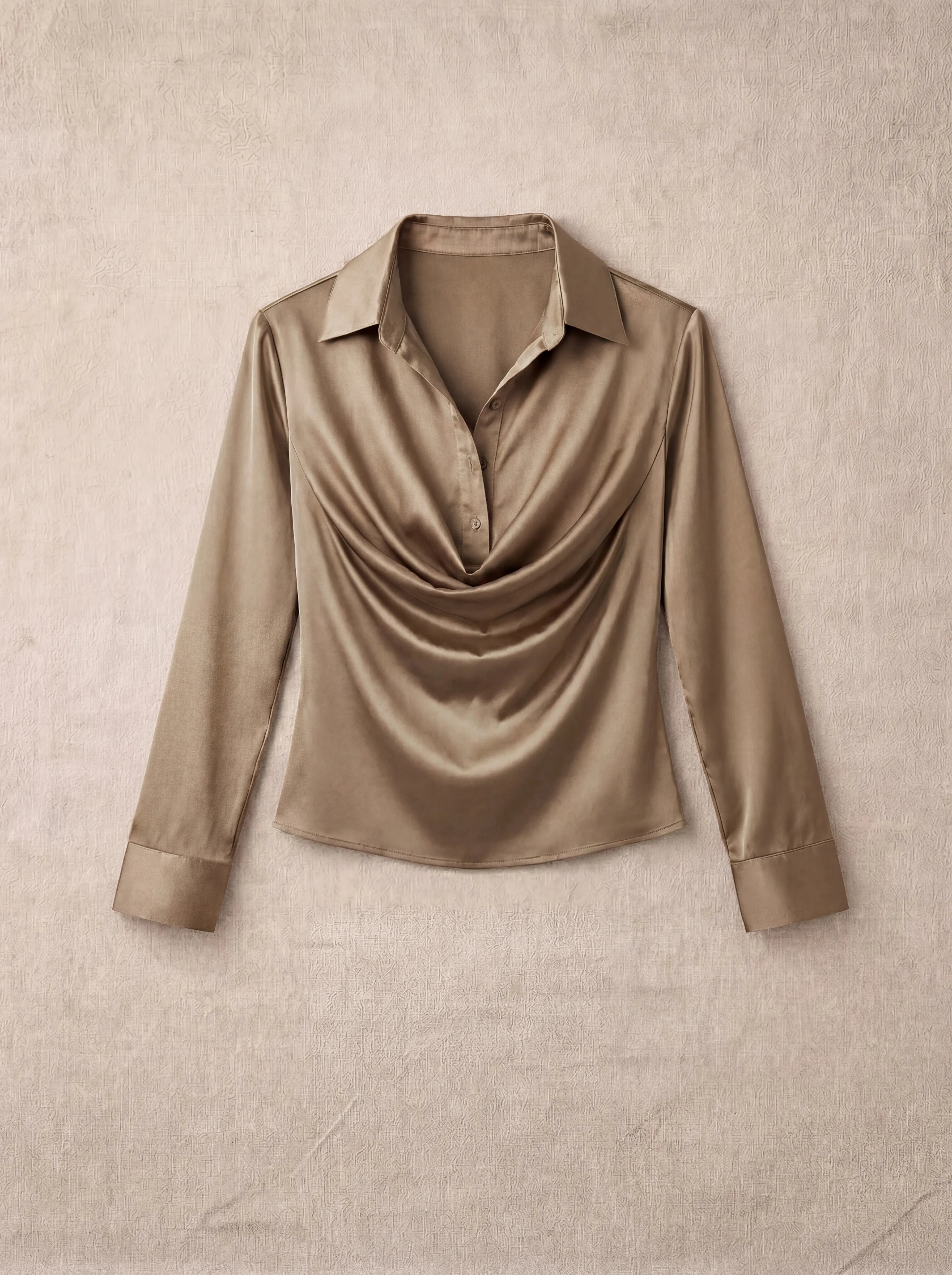 Draped Satin Blouse