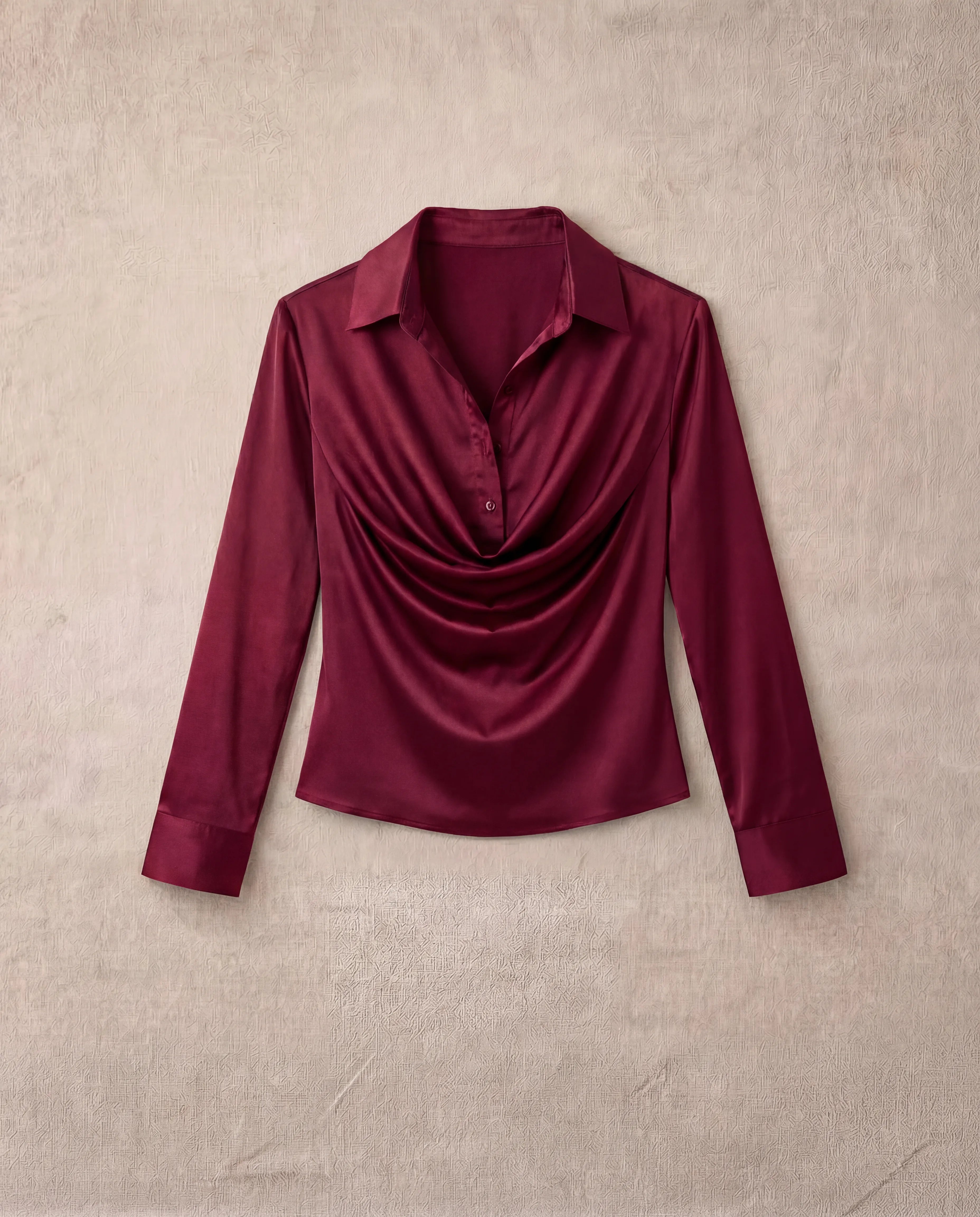 Draped Satin Blouse