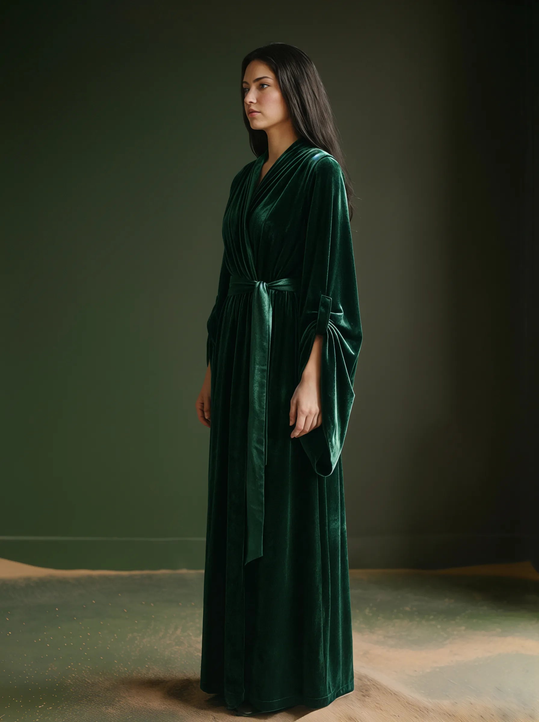 Velvet Draping Kaftan