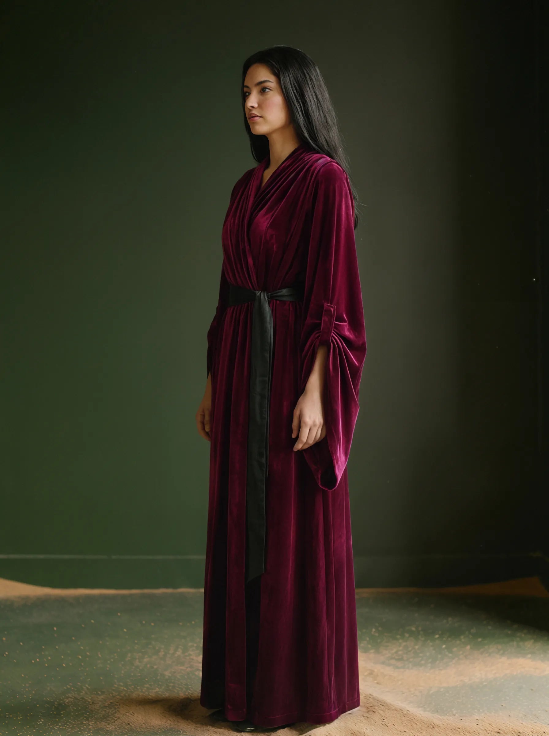 Velvet Draping Kaftan