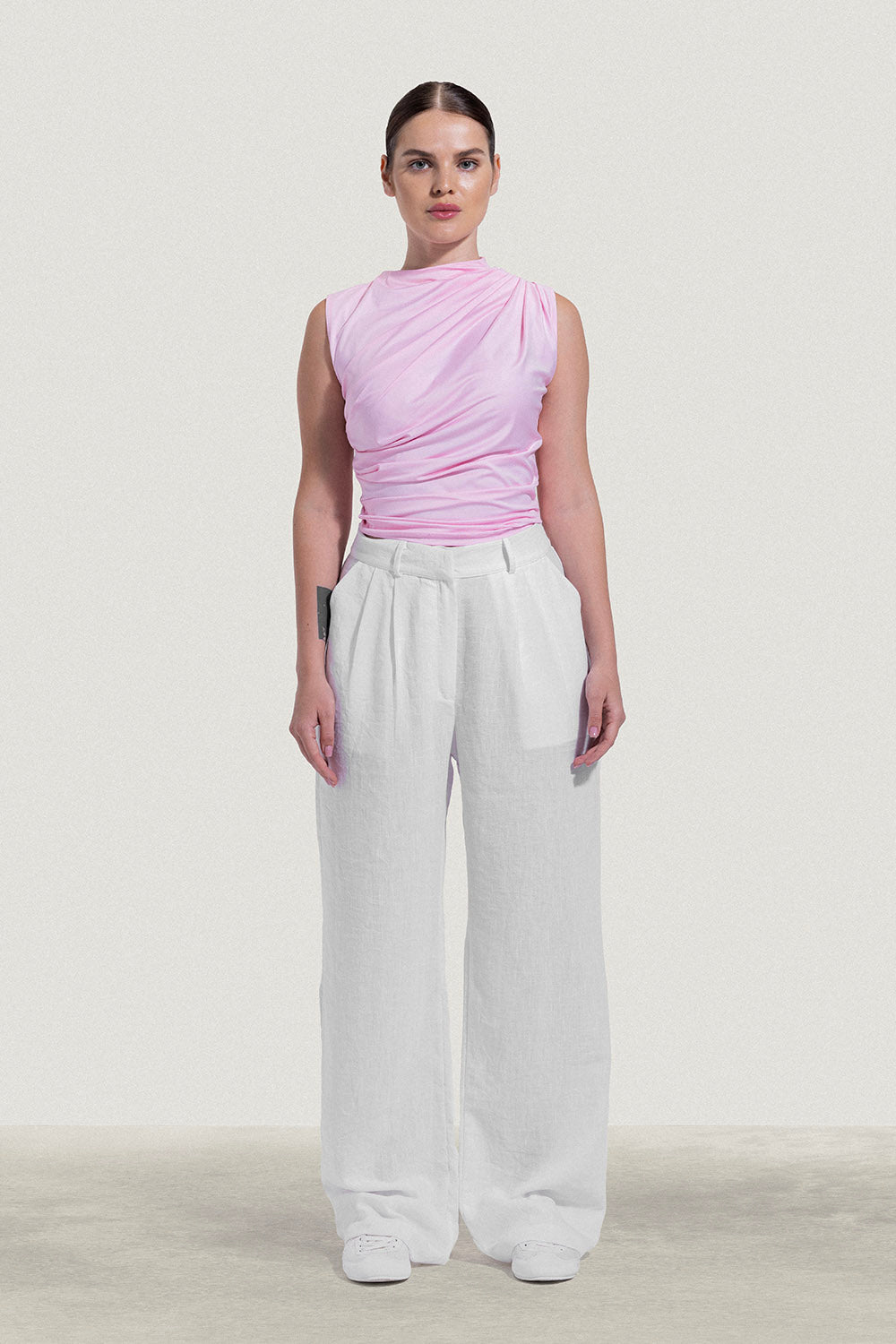 Sleeveless Draped Top