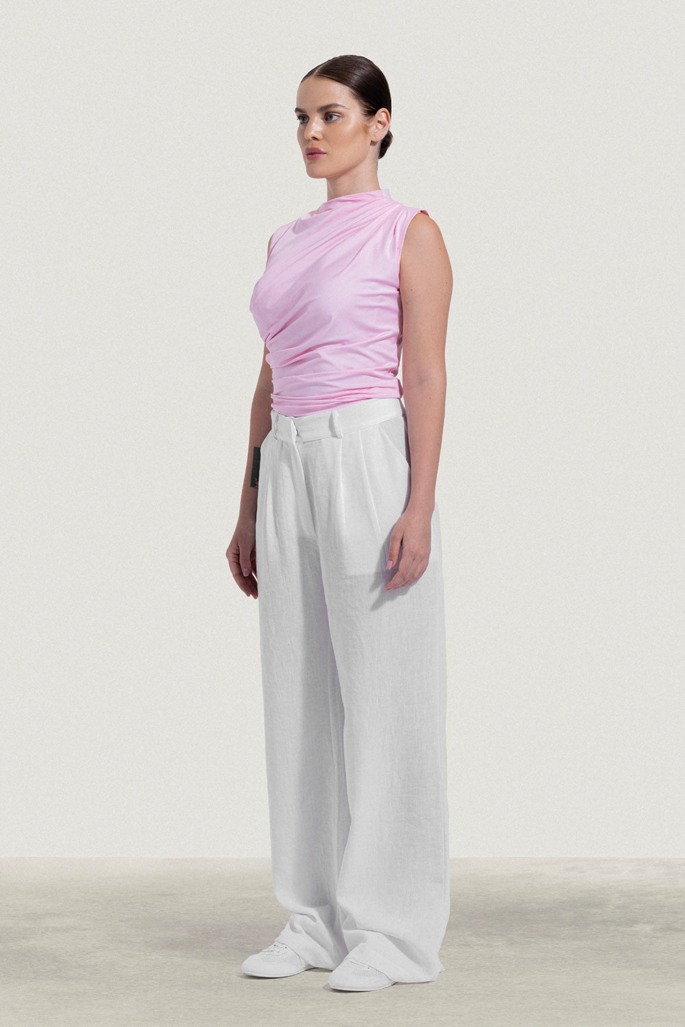 Sleeveless Draped Top