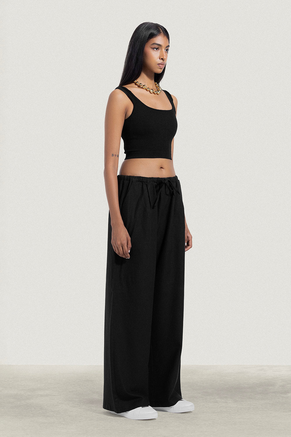 Linen Trouser With Robe