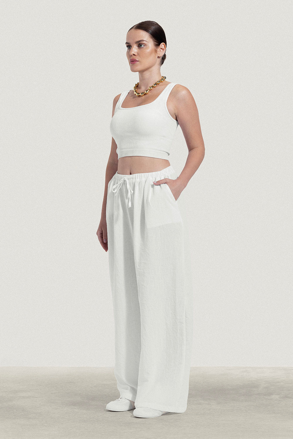 Linen Trouser With Robe